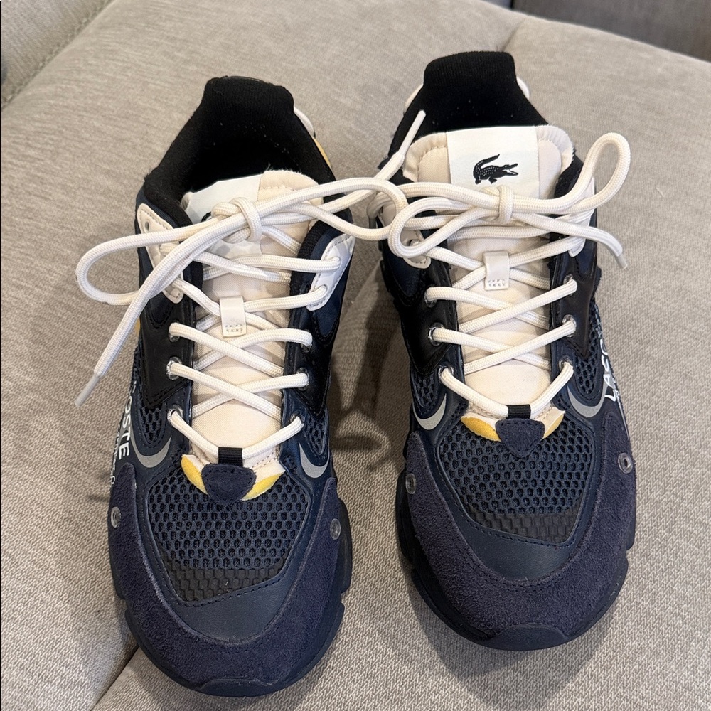 Lacoste Navy and Cream Athletic Sneakers